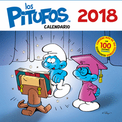 CALENDARIO LOS PITUFOS 2018 CON 100 PEGATINAS