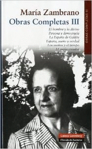 OOCC  MARIA ZAMBRANO- LIBROS (1955-1973)- VOL. III