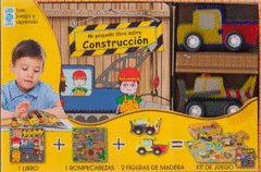 MI PEQUEO LIBRO CONSTRUCCION + 2 FIGURAS MADERA